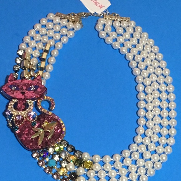 SOLD!!! Betsey Johnson Cat Torsade Necklace NWT - Picture 4 of 6